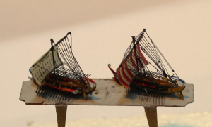 2 verschiedene griechische Biremen (1 St.) GR 400 v Chr. Heinrich H 10